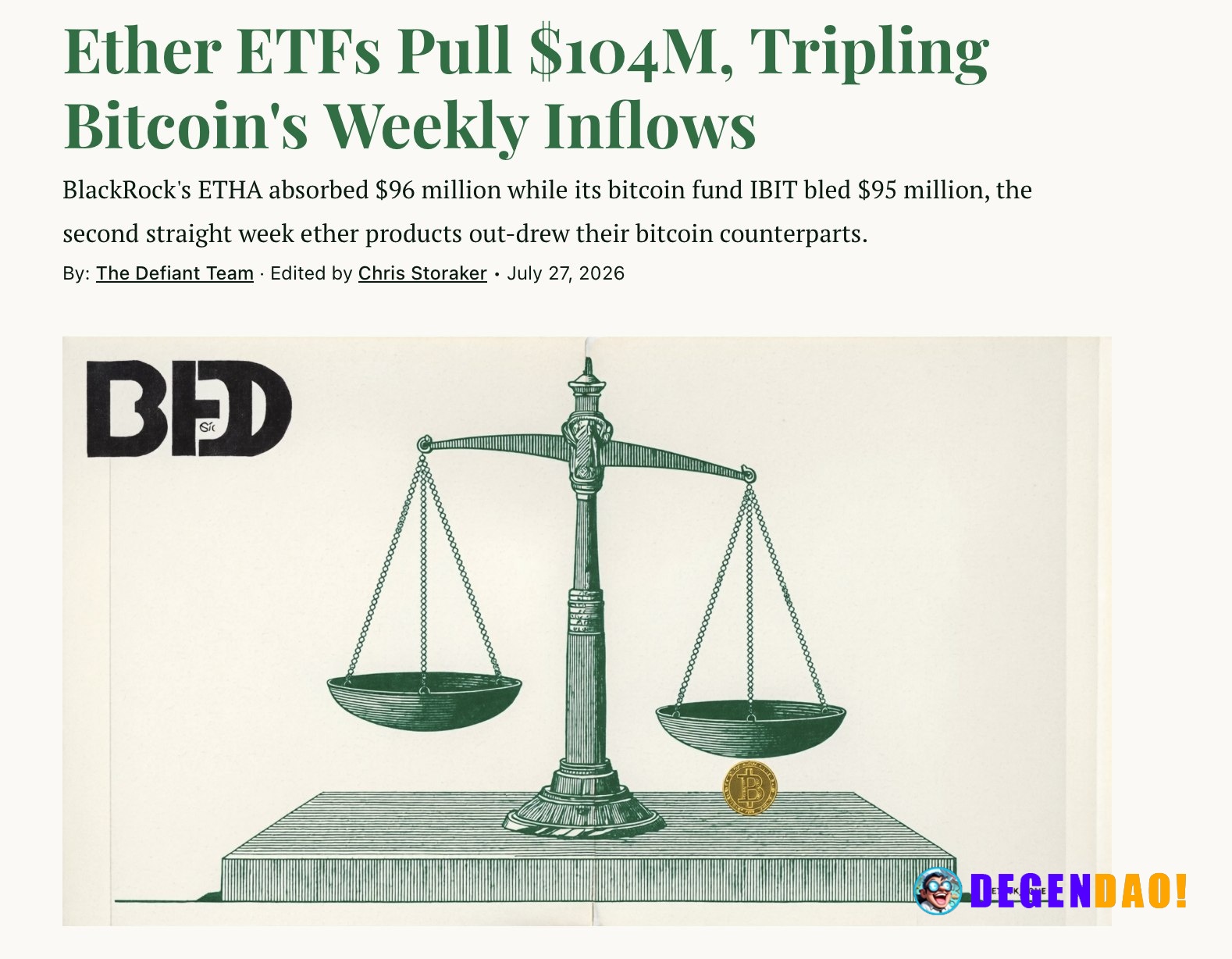 Ethereum ETF inflows surge 3x ahead of Bitcoin, signaling institutional rotation – Link Ethereum spot ETFs took in $103....
