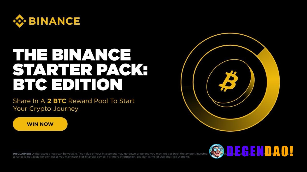 New Users Exclusive: The Binance Starter Pack: BTC Edition – Get Your Share From a 2 BTC Reward Pool to Start Your Crypt...